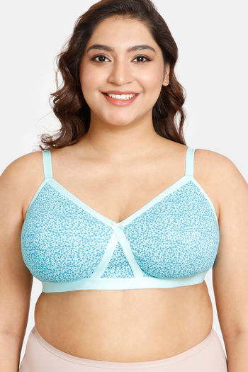 Buy Rosaline Everyday Double Layered Non-Wired 3/4th Coverage Supper Support Bra - Blue Passion Pt